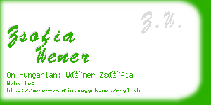 zsofia wener business card